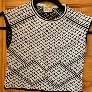 Torn by Ronny Kobo fitted crop top